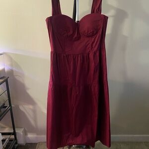 Elegant Burgundy Dress